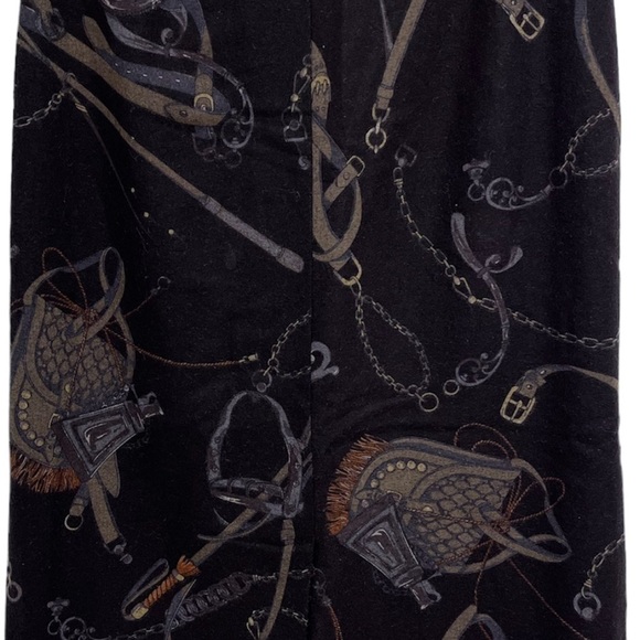 Vintage equestrian virgin wool long skirt hammer - Picture 10 of 11